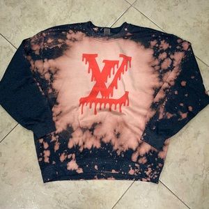 Gildan Heavy Blend: Grey/Pink Crewneck, Size L, In Perfect Condition